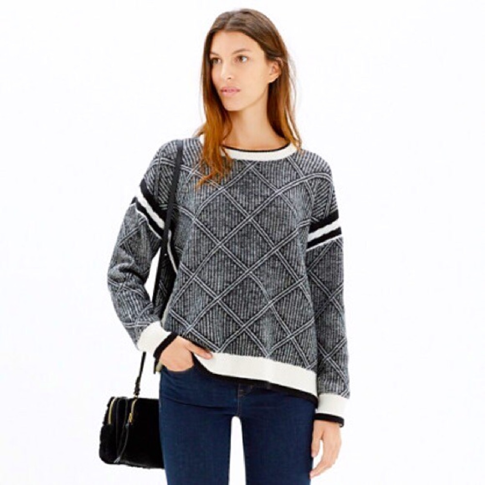 Madewell diamond flip merino wool sweater